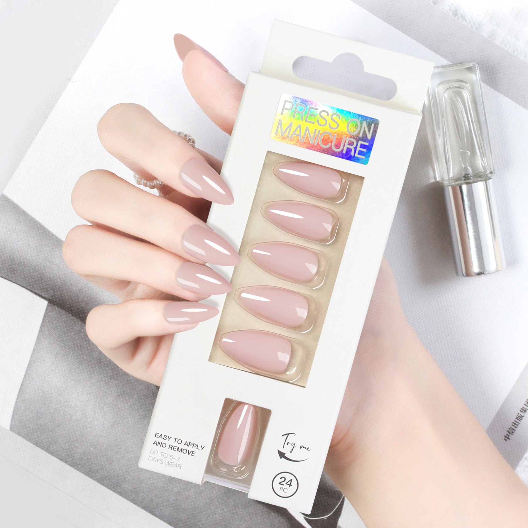 French Press On Nails 24pcs