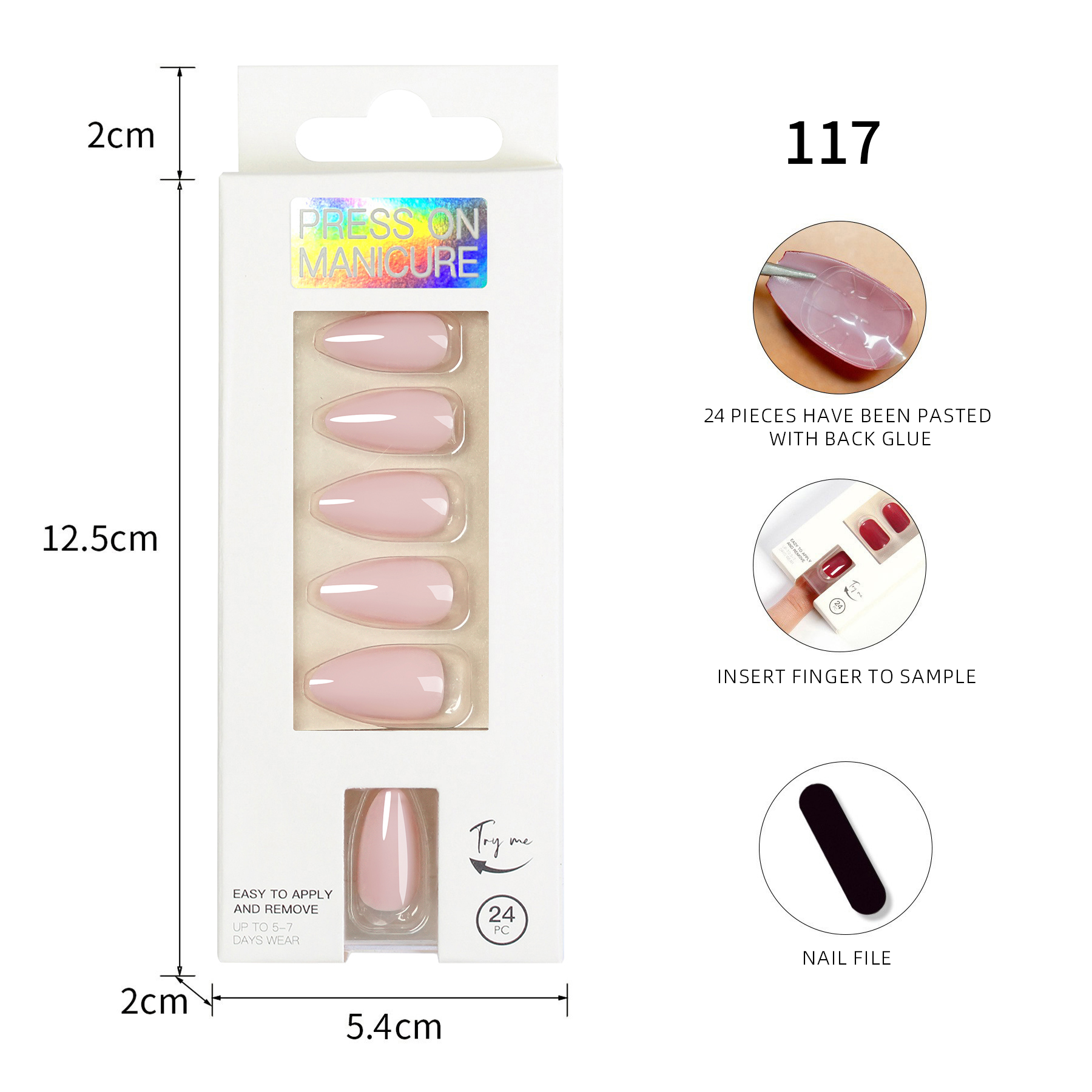 French Press On Nails 24pcs