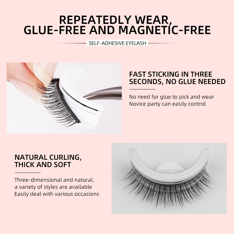 3pairs Glue-free Eyelashes