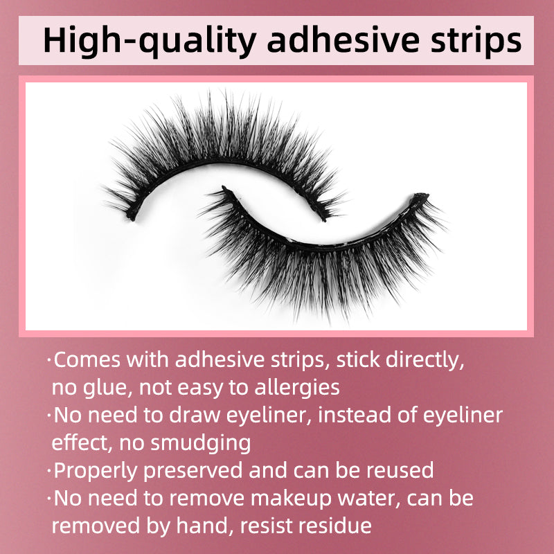 3 pair Reusable Glue-Free Eyelashes