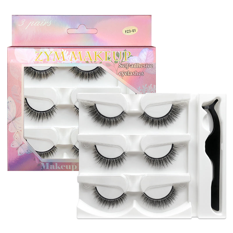 3 pair Reusable Glue-Free Eyelashes