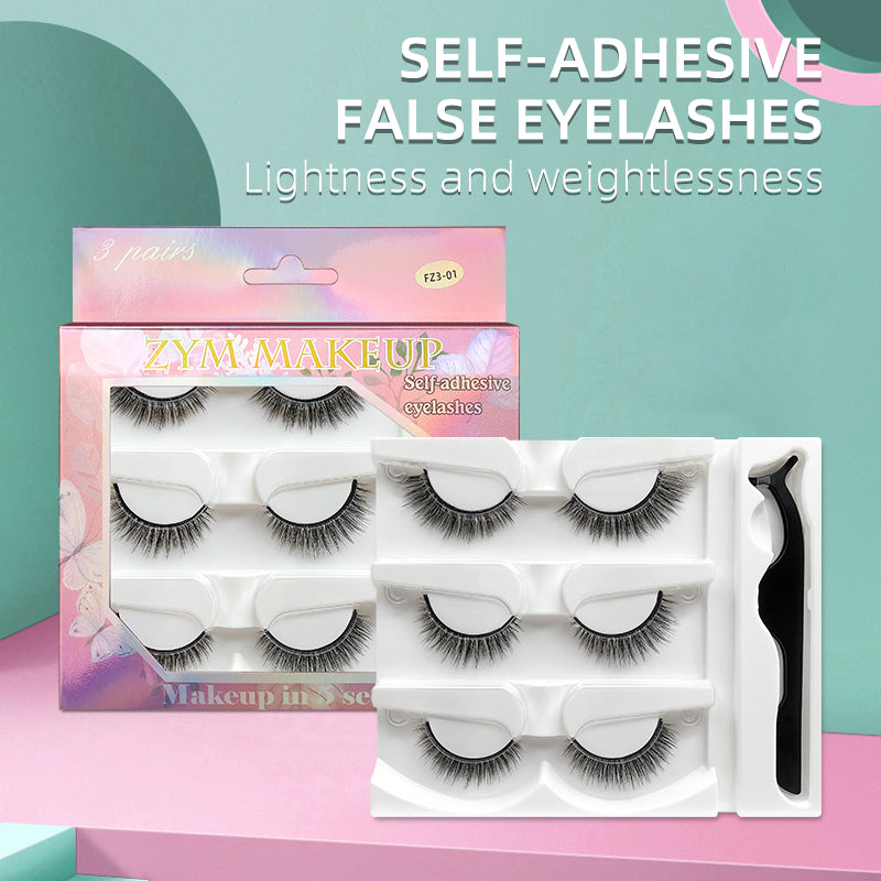 3 pair Reusable Glue-Free Eyelashes